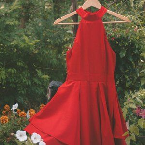 Lulu's Red Flare Dress